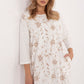 Relevance Women's European-made Casual Cotton Knee-length Dress with Floral print front