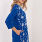 Relevance Women's European-made Casual Cotton Knee-length Dress with Floral print front
