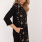 Relevance Women's European-made Casual Cotton Knee-length Dress with Floral print front