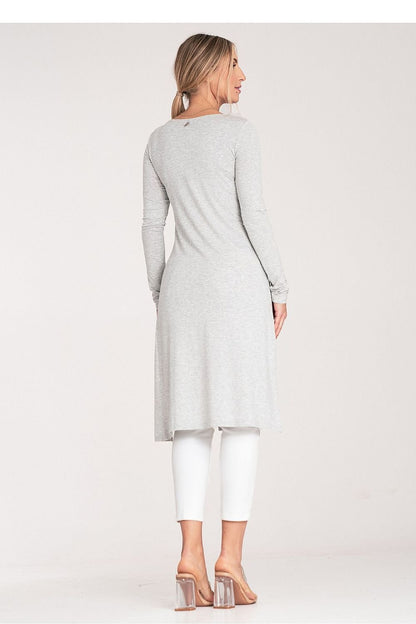 FIGL Women's Casual Long Sleeves Tunic with Striking Slit