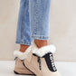 STEP IN STYLE Women's Suede Winter European Sneakers/Sport Shoes with Fur