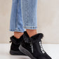 STEP IN STYLE Women's Suede Winter European Sneakers/Sport Shoes with Fur