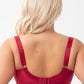 GORSENIA Rose Gold Red Plus-size European Full Coverage Floral Bra