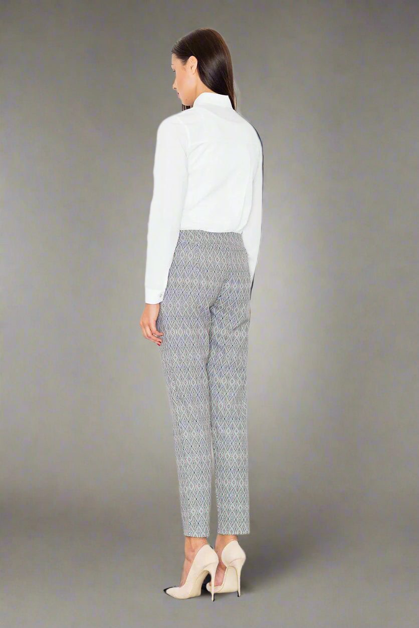 FIGL Women High-waist Print Professional Trousers