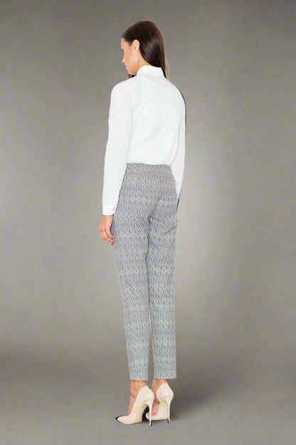 FIGL Women High-waist Print Professional Trousers