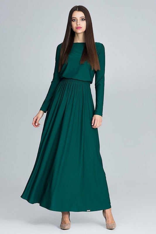 FIGL Women's Classy Long Sleeves Maxi Dress