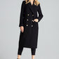 FIGL Women's Double-breasted Knee-length European Blazer Coat