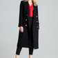 FIGL Women's Double-breasted Knee-length European Blazer Coat