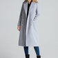 FIGL Women's Double-breasted Knee-length European Blazer Coat