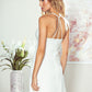 ELDAR Women's Beige Sexy Nightgown with Laced Neckline