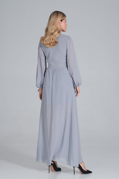 FIGL Women's Chiffon Faux Wrap European Cocktail Dress with two Front Slit