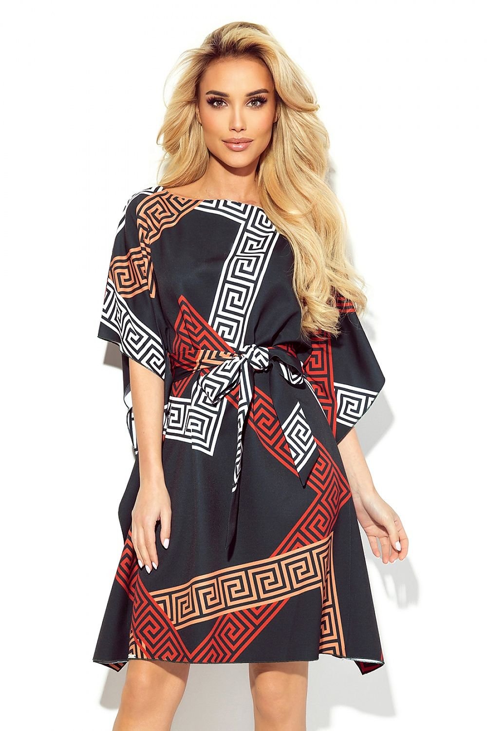 NUMOCO Women's Full size Casual European Polyester Butterfly Above-the-knee Dress