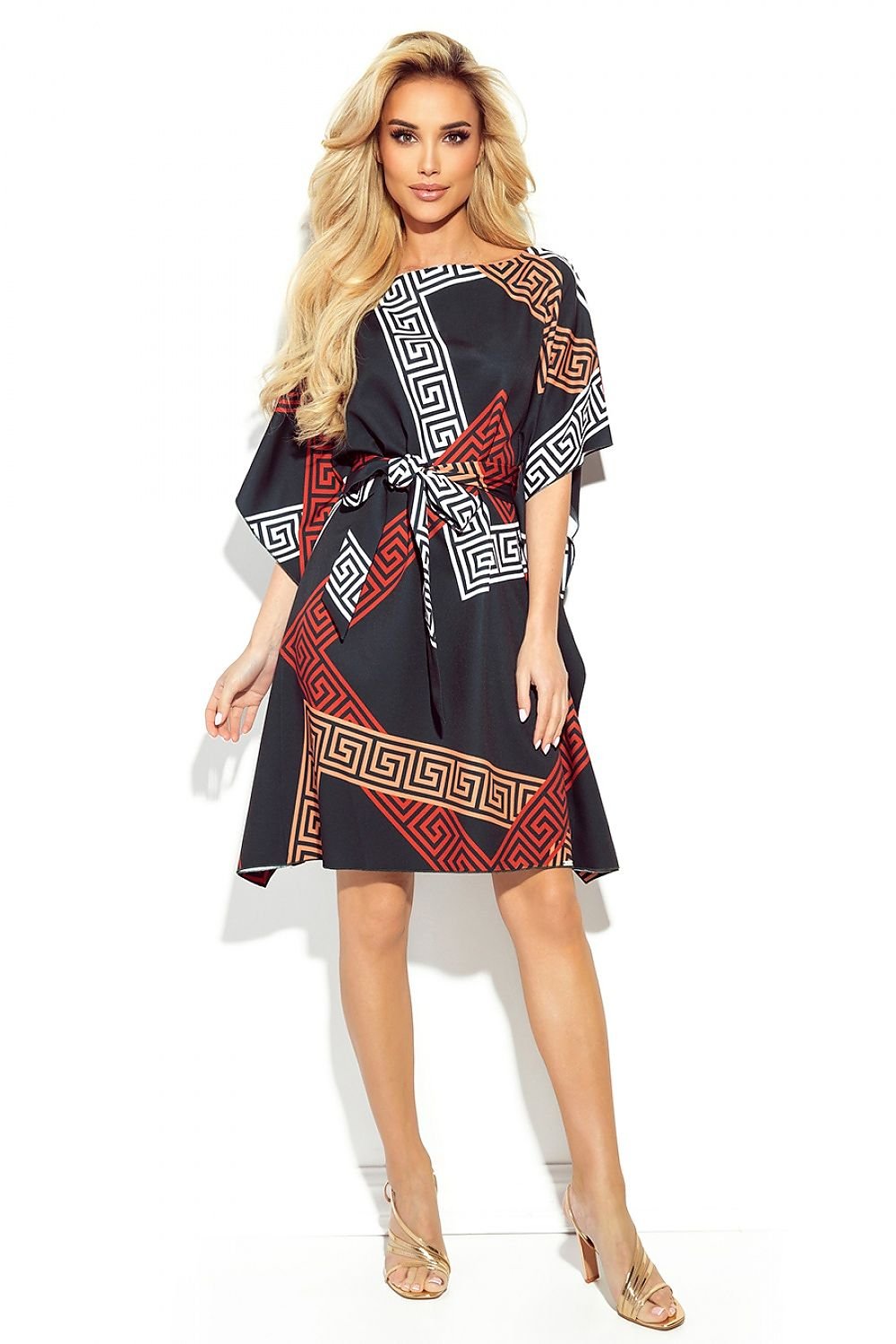 NUMOCO Women's Full size Casual European Polyester Butterfly Above-the-knee Dress