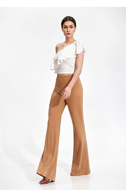 FIGL Women's Bell-Shaped Casual Stretched Trousers