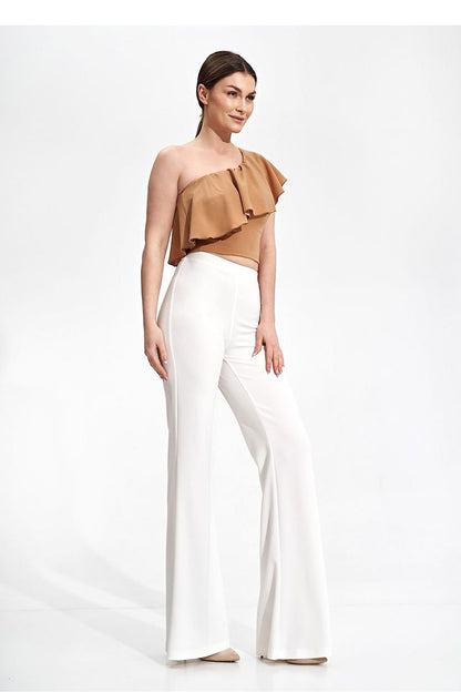 FIGL Women's Bell-Shaped Casual Stretched Trousers