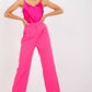 RUE PARIS Women's European-made High-waist Straight Pants with Side Pockets