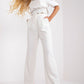 RUE PARIS Women's European-made High-waist Straight Pants with Side Pockets