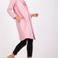 RUE PARIS Unbuttoned Fashion European Cardigan Coat with Shoulder Pads
