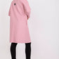 RUE PARIS Unbuttoned Fashion European Cardigan Coat with Shoulder Pads