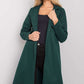 RUE PARIS Unbuttoned Fashion European Cardigan Coat with Shoulder Pads