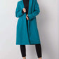 RUE PARIS Unbuttoned Fashion European Cardigan Coat with Shoulder Pads