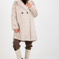 OCH BELLA Luxurious European Knee-length Fur Coat with Side Pockets