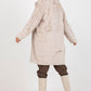 OCH BELLA Luxurious European Knee-length Fur Coat with Side Pockets