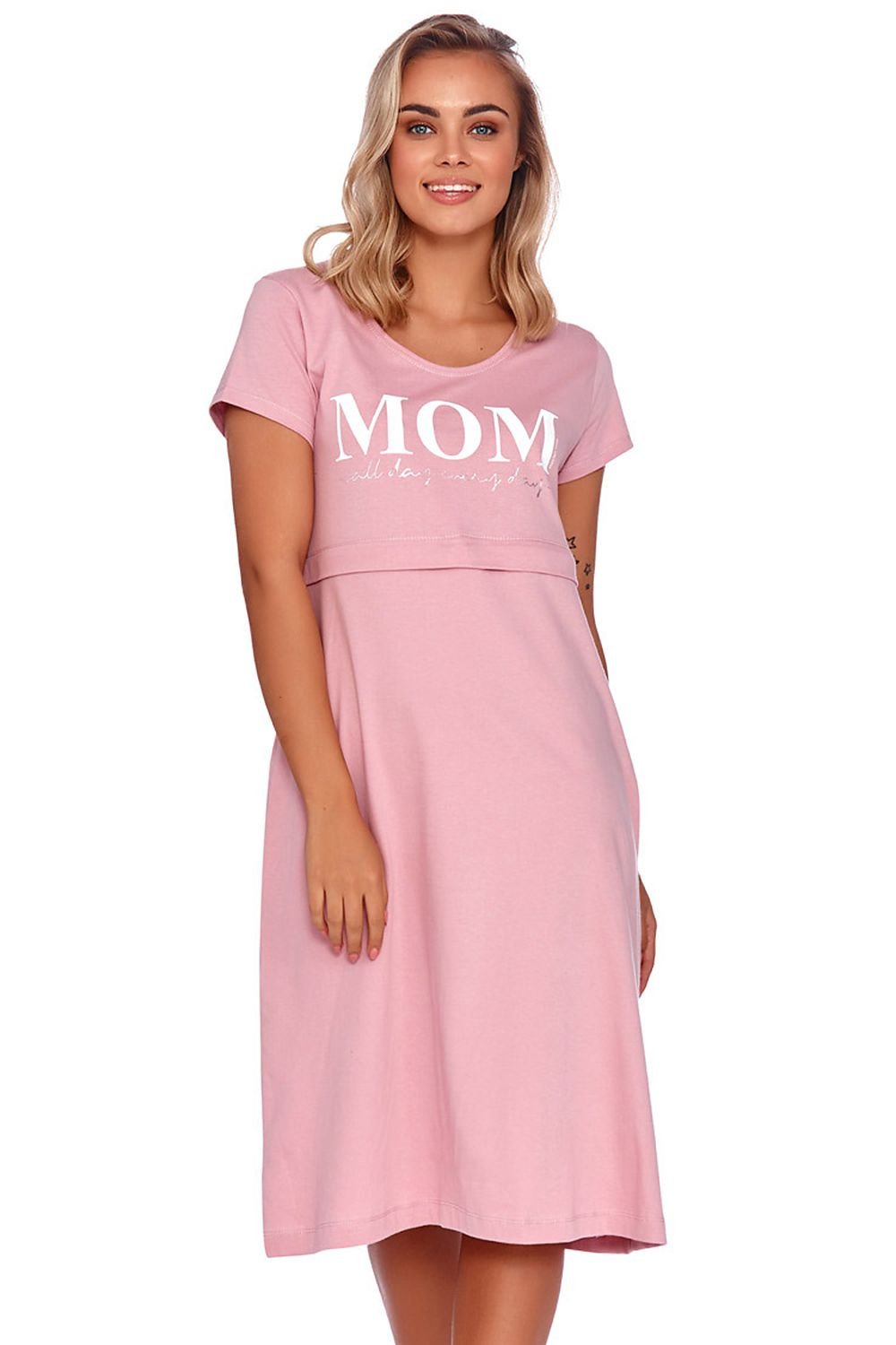 DOCTOR NAP "Mom all Day Every day" Graphic Detachable Nursing Nightgown