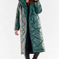 AWANA's European Long Quilted Windshield Coat with large Hood