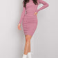 RUE PARIS Women's European-made Above-the-knee Bodycon Pencil Cut Dress with Long Sleeves