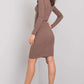 RUE PARIS Women's European-made Above-the-knee Bodycon Pencil Cut Dress with Long Sleeves