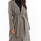 AWANA European Style Plaid Trench Coat with a Belt- Euro Brand
