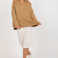 RUE PARIS Casual Women's European Pullover Sweater with Collar V-neck