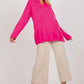 RUE PARIS Casual Women's European Pullover Sweater with Collar V-neck