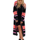 MOE Women's Multicolor Long Opened Contemporary-Style Sweater Cardigan - European-made