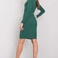 RUE PARIS Women's European-made Above-the-knee Bodycon Pencil Cut Dress with Long Sleeves