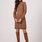 BE KNIT Women's European-made Houndtooth Turtleneck Sweater Dress