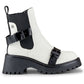 PRIMO White/Black European Ankle Boots