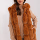 A.T.  European Women's Faux Fur Hooded Winter Vest/Gilet-up to 3XL
