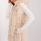 A.T.  European Women's Faux Fur Hooded Winter Vest/Gilet-up to 3XL