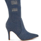 RAG & Co. Himkok Distressed Denim Mid-Calf Boots