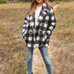 DAVI & DANI Fuzzy Boucle Textured Double Breasted Coat Jacket