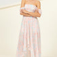 Pastel Florals Smocked Midi Dress