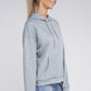NUVI APPAREL Grey Textured Pocket Drawstring Hoodie