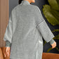 SYNZ Women's Plus Size Open Front Longline Winter Cardigan with Pockets