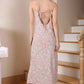 LILOU Casual Floral Print Dress with Cowl Neck & Open Back - SL summer dress
