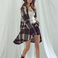 JADE by JANE Plaid Open Cardigan
