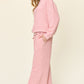 DOUBLE TAKE Full Size Texture Long Sleeve Top and Pants Lounge Set