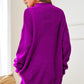 DAVI & DANI Solid Mock Neck Long Sleeve Knit Sweater