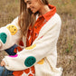DAVI & DANI The Fuzzy Smile Long Bell Sleeve Knit Cardigan